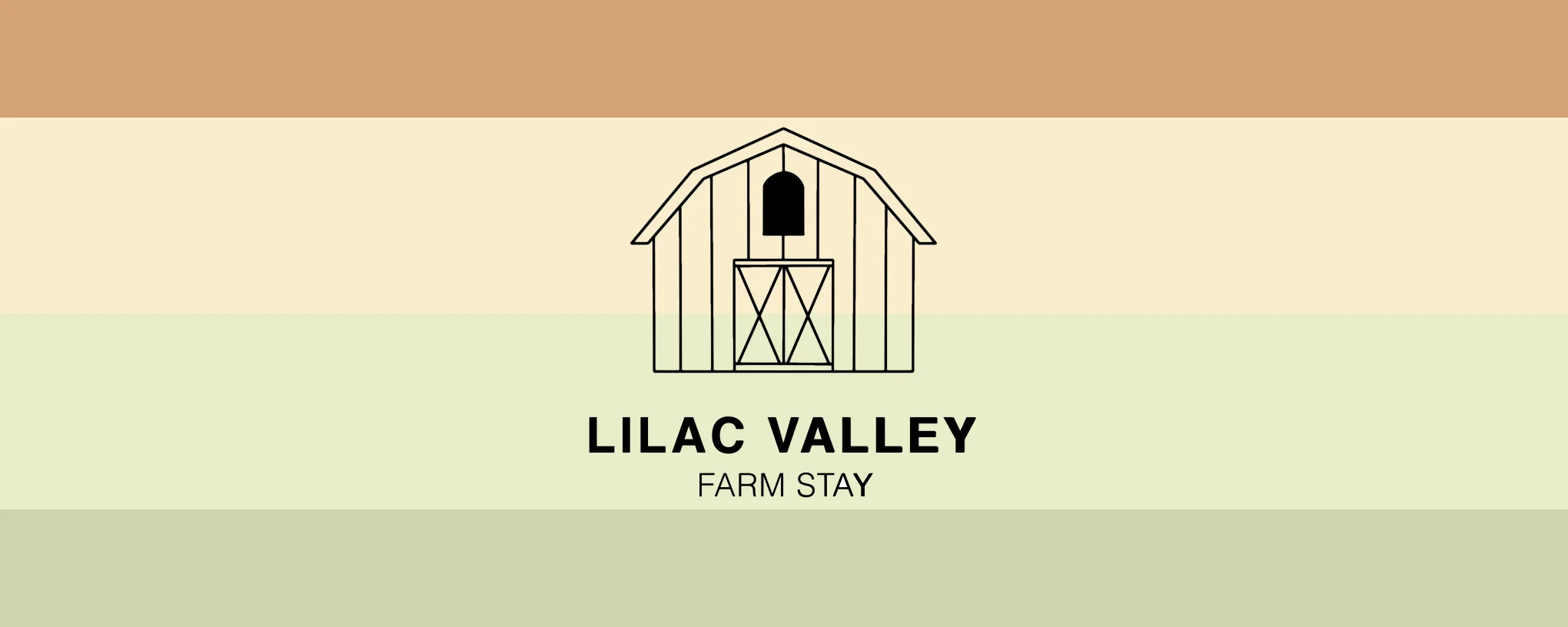 Lilac Valley farm stay homepage with gallery and booking section