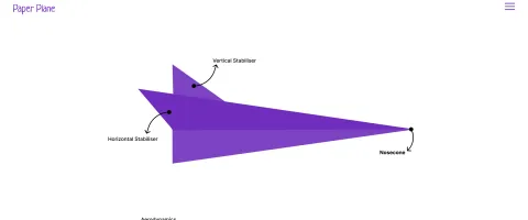 Paper Plane educational website home page with light and dark theme preview