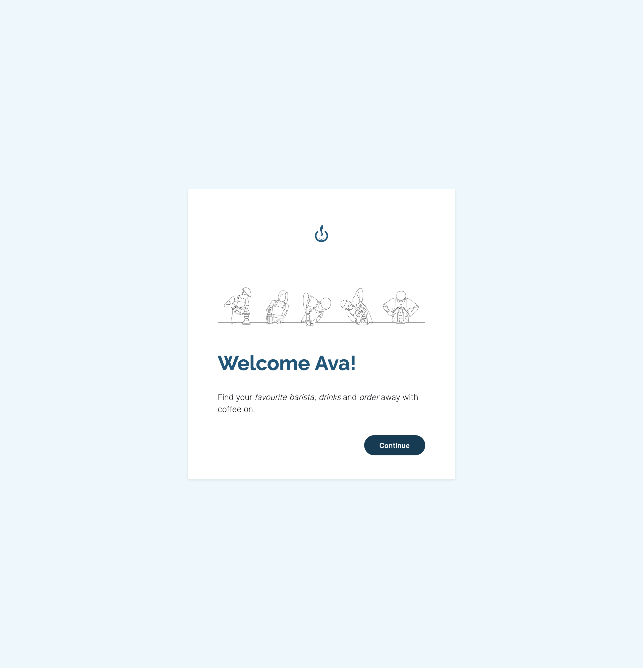Welcome page
