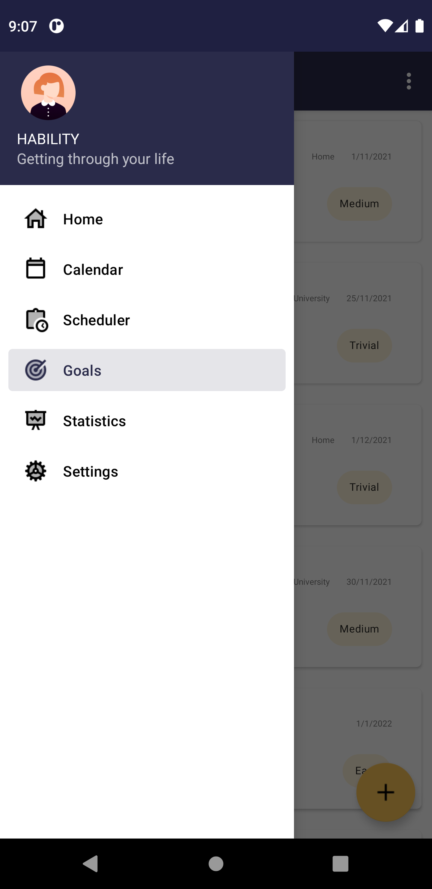 Application Menu