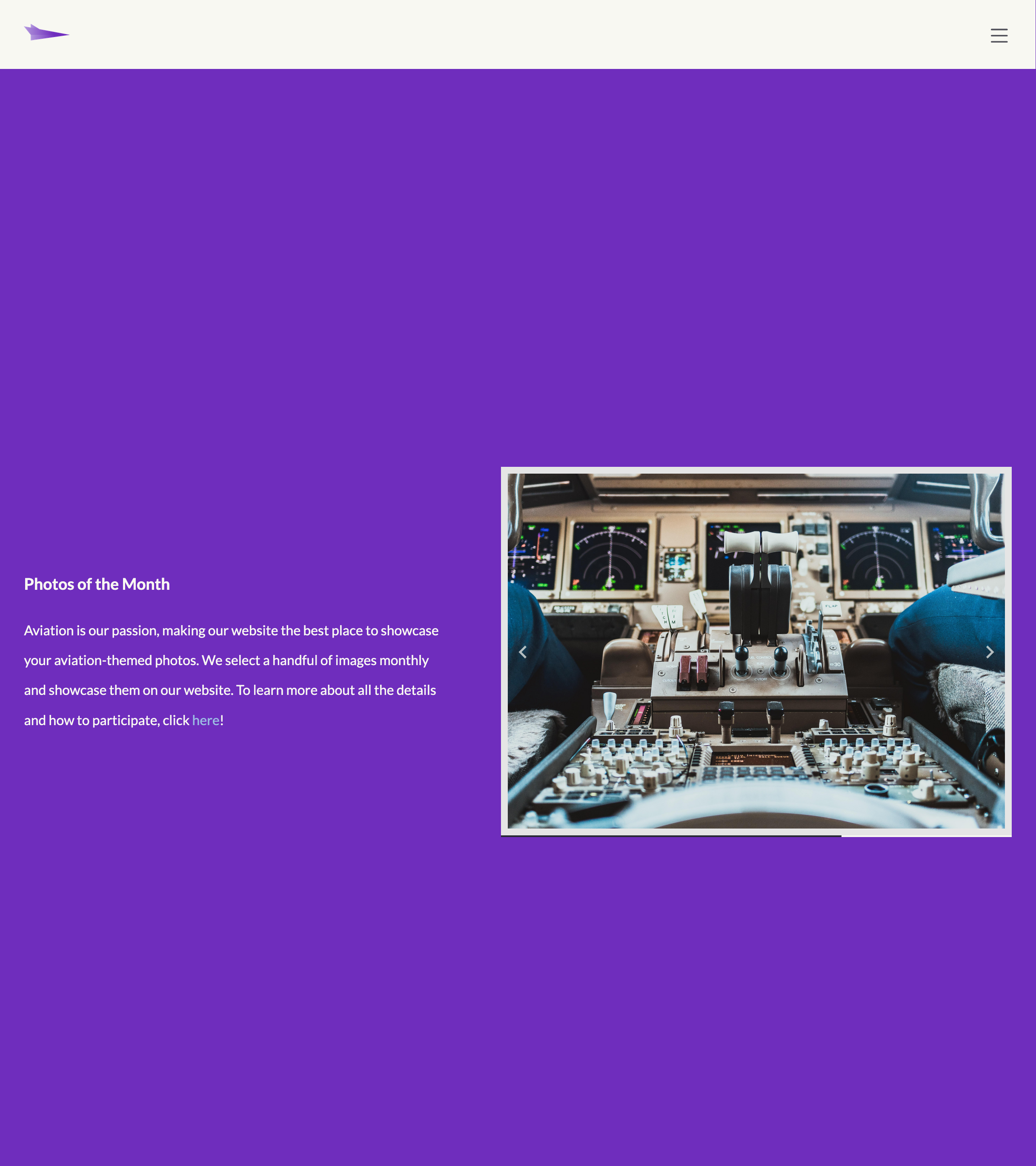 Image gallery carousel with progress bar